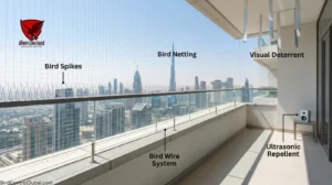Read more about the article How to Get Rid of Birds on  Balcony: Effective Solutions for Dubai Homes