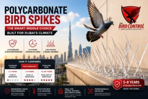 Read more about the article Polycarbonate Bird Spikes in Dubai: Complete Buyer’s Guide